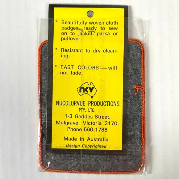 Australia Waltzing Matilda Vtg Patch Badge Woven Souvenir Swagman Folk Song - Picture 2 of 3